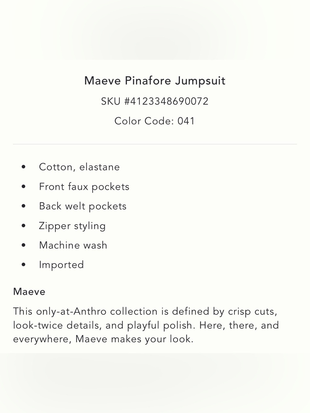 Maeve- Anthropologie Pinafore Jumpsuit - Picture 6 of 12